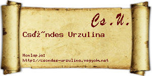 Csöndes Urzulina névjegykártya